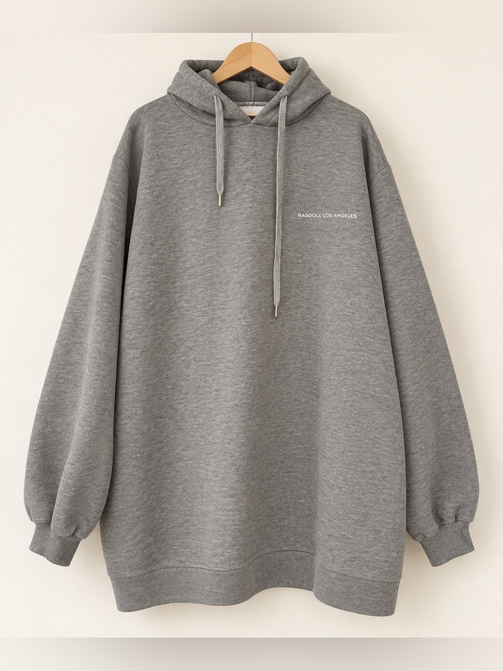 Ragdoll Los Angeles Heather Grey Super Oversized Hoodie Sweatshirt NWT L #2446